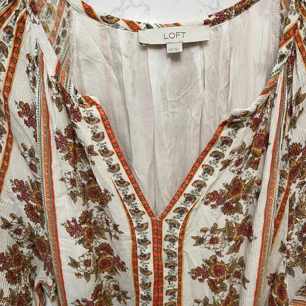 Boho Indie Dress Cottagecore Lined XXL Lilith Floral Orange Romantic Streetcore - Picture 3 of 4
